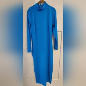 Fashion nova bodycon nylon and spandex blue maxie dress in size 1x